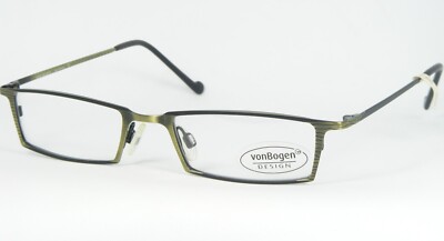VON BOGEN VB 422 Col. A OLIVE-GREEN /BLACK EYEGLASSES FRAME vonBogen 49-18-137mm