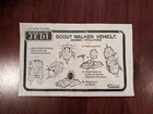 Star Wars AT ST Scout Walker ROTJ AT ST Vehicle Instructions Good Condition