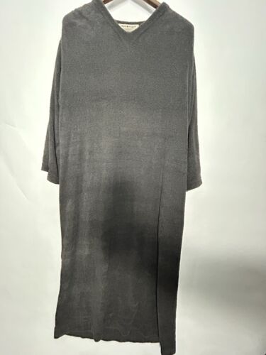 Yves Saint Laurent Paris Size 36 Vintage Terry Cloth Black Long Dress  - Picture 2 of 5