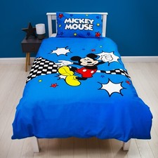 Disney Mickey Mouse Bedding | Mickey Mouse Single Duvet Cover and Pillowcase