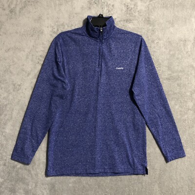 Chaps Sport 1/4 Zip Running Sweater Blue Purple Long Sleeve Size Small S Womens