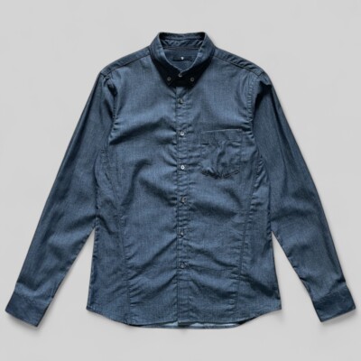 J+ Jil Sander x Uniqlo Herren Grau Denim Baumwolle Slim Fit Hemd - Größe S