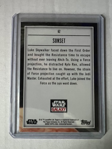 2023 Topps Star Wars Galaxy Chrome - 62 Sunset Atomic Refractor 096/150 - Picture 2 of 2