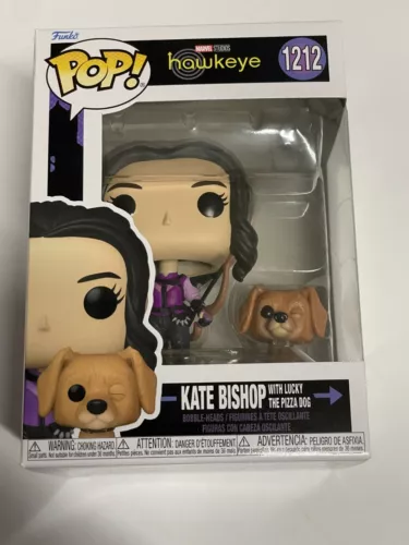 Funko Pop! Marvel Hawkeye KATE BISHOP with Lucky the Pizza Dog 1212 Vinyl