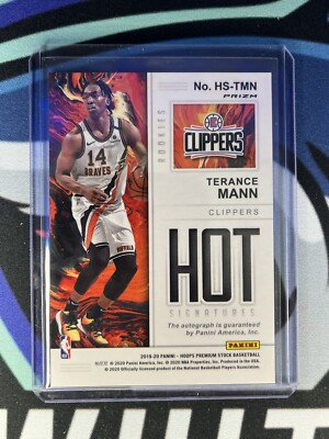 Terance Mann RC NBA Hoops HOT Signatures #HS-TMN - Clean
