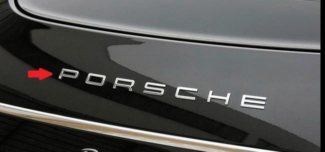 Original Porsche Panamera "PORSCHE" emblema acabado cromado 97055923501 Foto 4 de 4