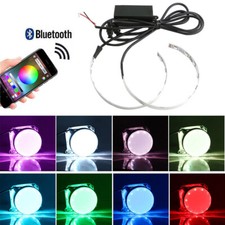 RGB Charm Demon Devil Eye BT APP Control Halo Strip for Toyota Car Projector Len