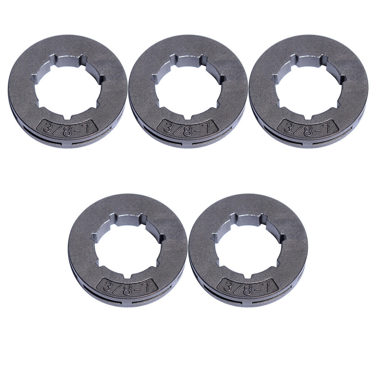 2 Pezzi 3/8 "Picco 7 Denti Piccola Motosega Scanalata Pignone Per Husqvarna Echo Stihl Motosega - Foto 3