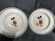Mickey Mouse Plate And Bowl Glass Set 
