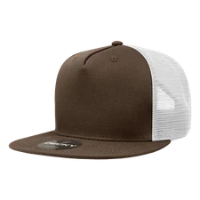 Decky Unisex 5 Panel High Profile Structured Cotton Blend Trucker Cap - 1040