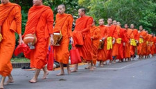 100 Organic Cotton Theravada Buddhist monk robe Orange SIVURA Thai Cotton