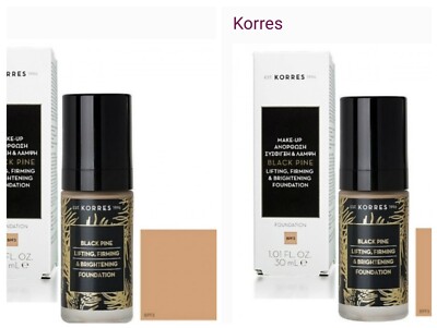 2 Pk Korres Black Pine Lifting, Firming Brightening Foundation BPF3 1.01 Fl Oz