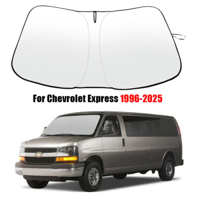 For Chevy Express 1996-2025 Windshield Sun Shade UV Shield Cover Foldable