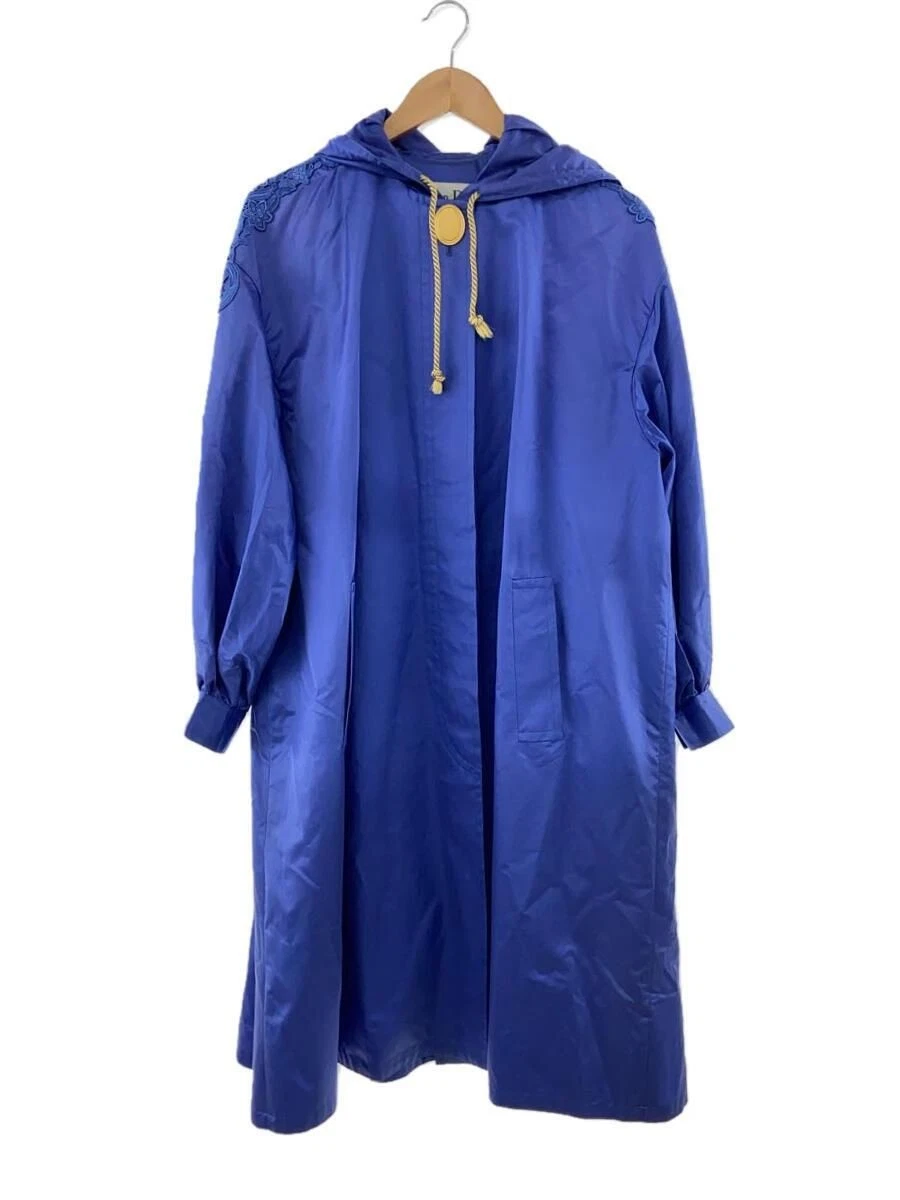 Christian Dior altro cappotto di seta con cappuccio 9 blu