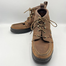 Vintage Ralph Lauren Polo Sport Boots Womens 7 Brown Country Ranger Moc Leather