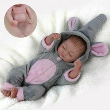 10" Realistic Reborn Baby Dolls Full Body Vinyl Silicone Newborn Preemie Girl US
