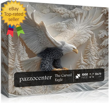 The Carved Eagle Jigsaw Puzzle 1000 Pieces Majestic Bald Eagle Bird Puzzles