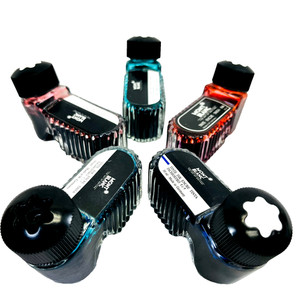 Set of 5 VTG Montblanc Ink Bottles 50ml Ruby Red Bordeaux Royal Blue Turquoise