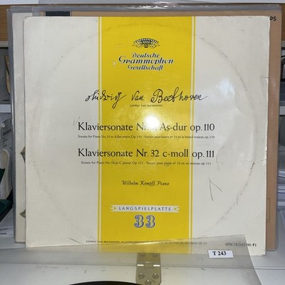 BEETHOVEN KLAVIERSONATEN 31/32 LP WILHELM KEMPFF T243