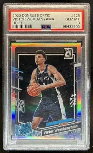 2023-24 Donruss Optic Victor Wembanyama Holo Prizm RC Rated Rookie #225 PSA 10