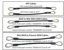 Can Am Defender Max Extended Door Cables 2022-Present HD10 Longer than OEM Doors
