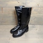Vintage Soviet Era East German Military Leather Motorcycle Boots NVA 29, US 10