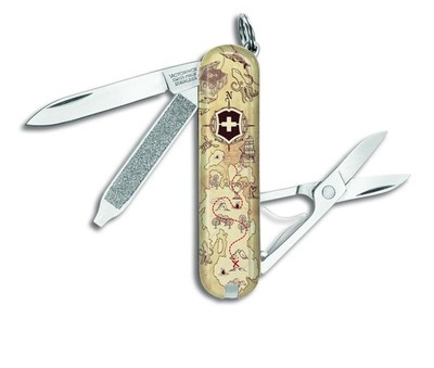 Victorinox Swiss Army Pirate Treasure Map CLASSIC SD Knife Knives Multi Tool