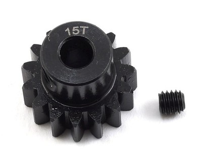 ProTek RC Steel Mod 1 Pinion Gear 5mm Bore 15 Tooth Laser Etched Black PTK8068