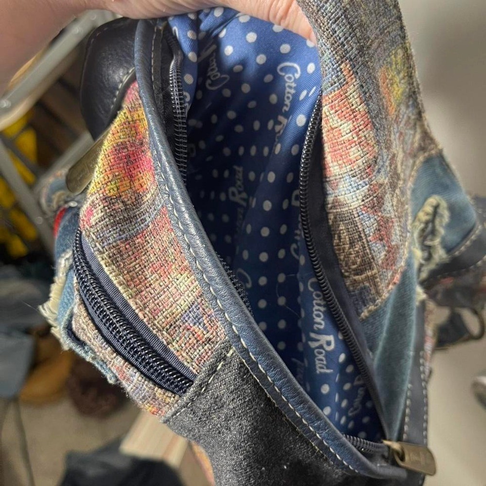 Unique whimsy patchwork shoulder bag with heart +… - image 8