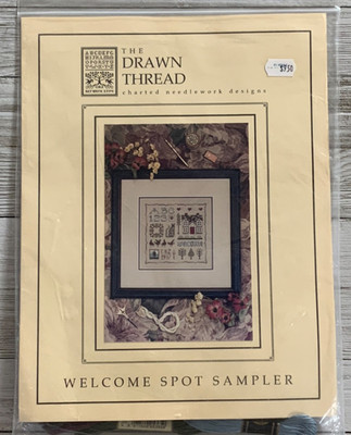 The Drawn Thread WELCOME SPOT SAMPLER X Stitch Cat, Birds, Home Partial Kit