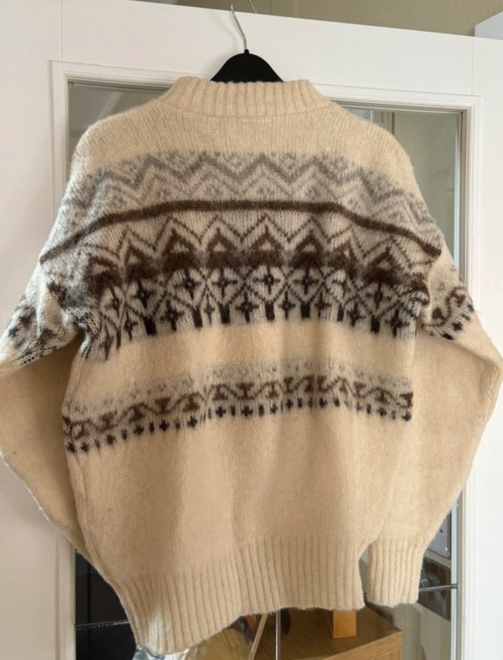 Genuine Alafoss Icewool knitted sweater jumper, patterned, 100% , size ...