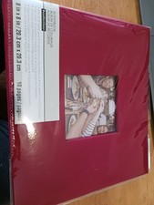 Recollections Cloth Scrapbook Album 8" X 8" Photo Pages CD Pocket Red 1 Refill
