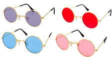 Hippie Specs Hippy Glasses Adults 60s 70s Fancy Dress Party Prop Circle Sunglass