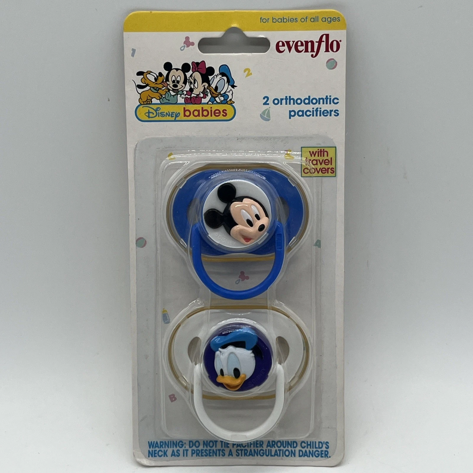 1996 Disney Babies Evenflo 2 Orthodontic Pacifier Set Baby Mickey Mouse Donald
Opens in a new window