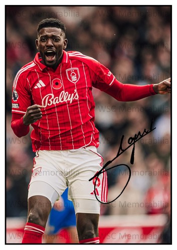 11325. Ibrahim Sangare Signed Pictures (A4 Prints) Nottm Forest PSV Toulouse etc
