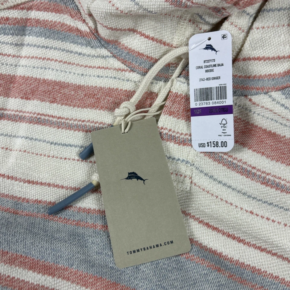 Tommy Bahama Golf Hoodie Coral Coastline Baja 2XLB Multicolor Cotton MSRP $158 - Image 4 of 4