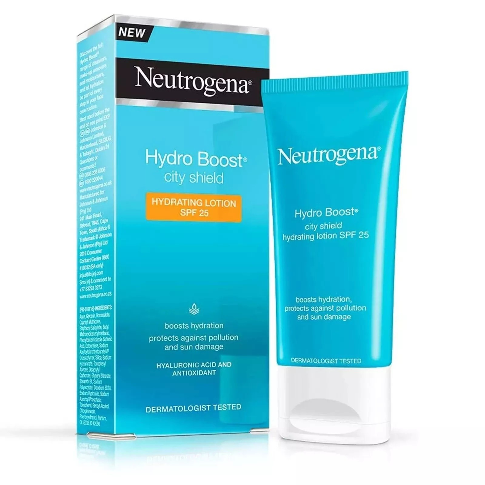 Neutrogena Hydro Boost City Shield SPF25 Lotion Hydrating Sunscreen 50ml