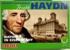 2009 Austria Silver 5 Euros Coin-200th Ann. Death of Haydn-KM#3170 BU in OGP