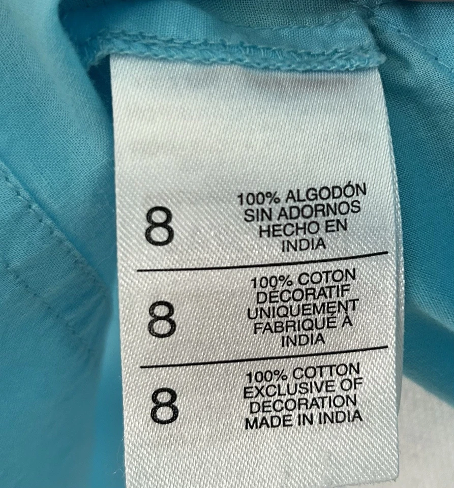 Blusa túnica Nautica Beach Coverup Resort Coastal 100 % algodón azul cielo talla M Foto 4 de 4