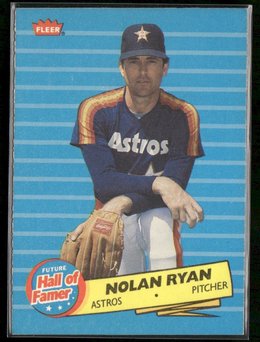 1986 Fleer #5 Nolan Ryan Future Hall of Famers Houston Astros