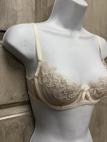 Agent Provocateur Lindie Bra l NWT l Ivory l 32C l Floral Embroidery