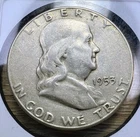 1953-S Franklin Half Dollar - Actual Coin Shown - Free Ship - 90% Silver INV#201