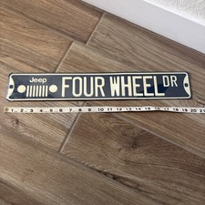 JEEP 4WD FOUR WHEEL DR Drive Wrangler Rubicon Sahara Tin METAL Street SIGN New