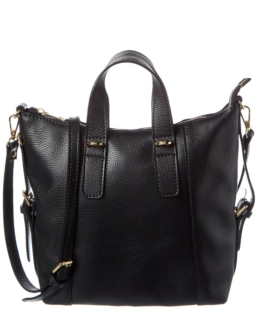 Женская сумка-тоут из итальянской кожи черного цвета 17990₽