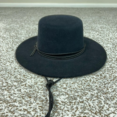 #ad Rodeo King Hat Cowboy Fitted Mens 7 3 8 Black Beaver 4X 4XXXX Felt Western USA $89.98