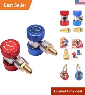 High & Low Pressure AC R134A Coupler - Safe and Efficient Charging Adapter