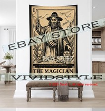 The Magician Tarot Card fabric tapestry Major Arcana poster witchy art 39X59 in
