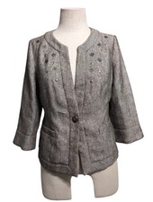 Coldwater Creek Tweed Style Blazer Jacket Work Casual Career 10