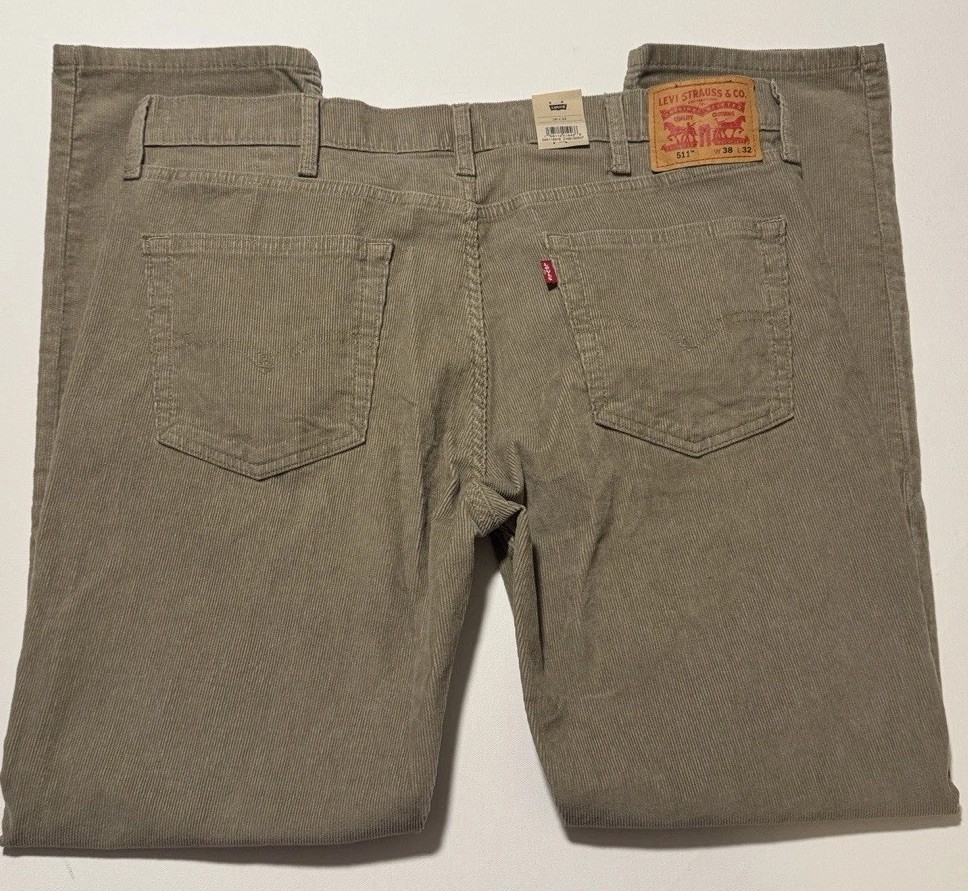 Levis Corduroy Pants Mens 38 32 511 Slim Gray image 5