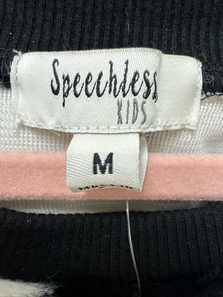 New Speechless Kids Hearts Plush Pullover Top Girls M - Image 4 of 4